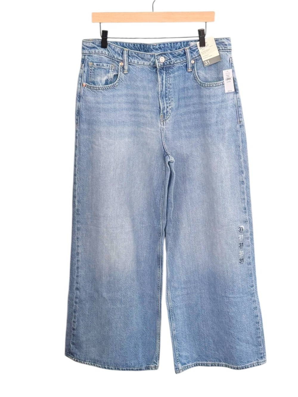 GAP Curvy Mid Rise UltraSoft Baggy Jeans Light Wash | 31/12 NWT - Picture 5 of 14